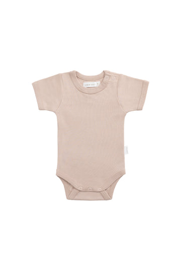 Organic Cotton Olsen Tee Bodysuit - Blushing Berry Childrens Bodysuit from Jamie Kay NZ