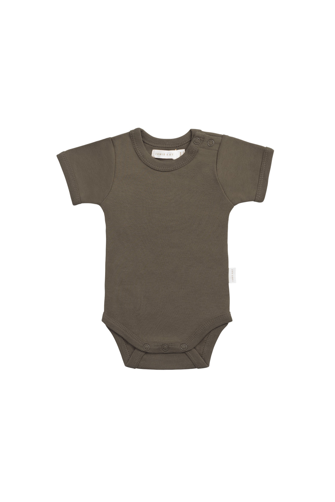 Organic Cotton Olsen Tee Bodysuit - Deep Olive Childrens Bodysuit from Jamie Kay NZ