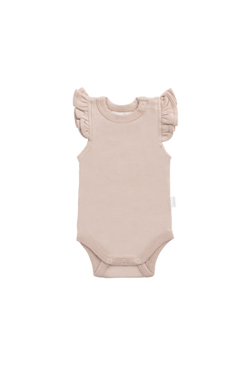 Organic Cotton Fleur Bodysuit - Blushing Berry