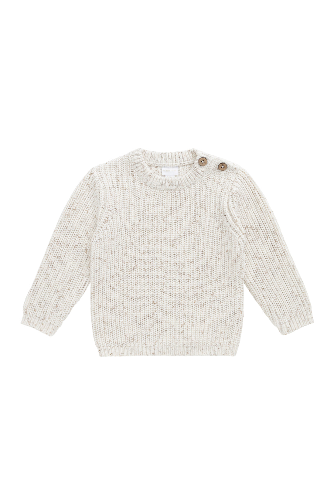 Harry Knit Jumper - Oatmeal Hay Fleck Childrens Jumper from Jamie Kay NZ