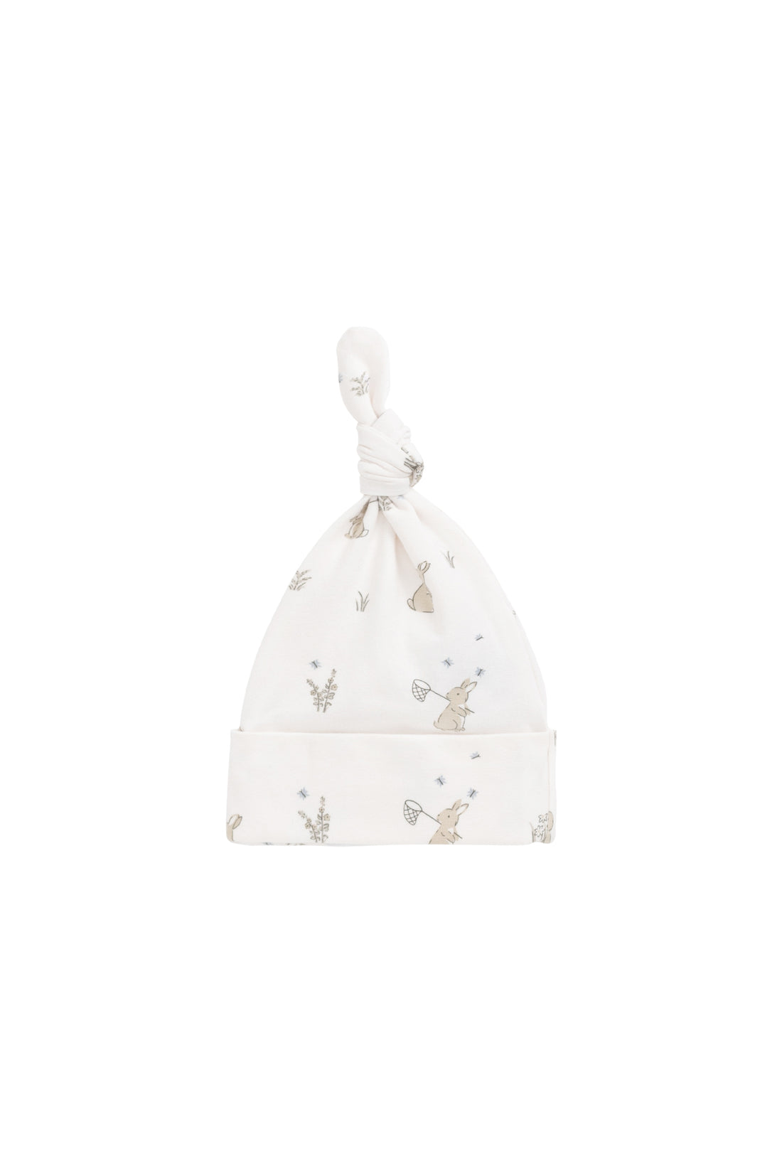 Organic Cotton Knot Beanie - Lapin Jardin Childrens Hat from Jamie Kay NZ