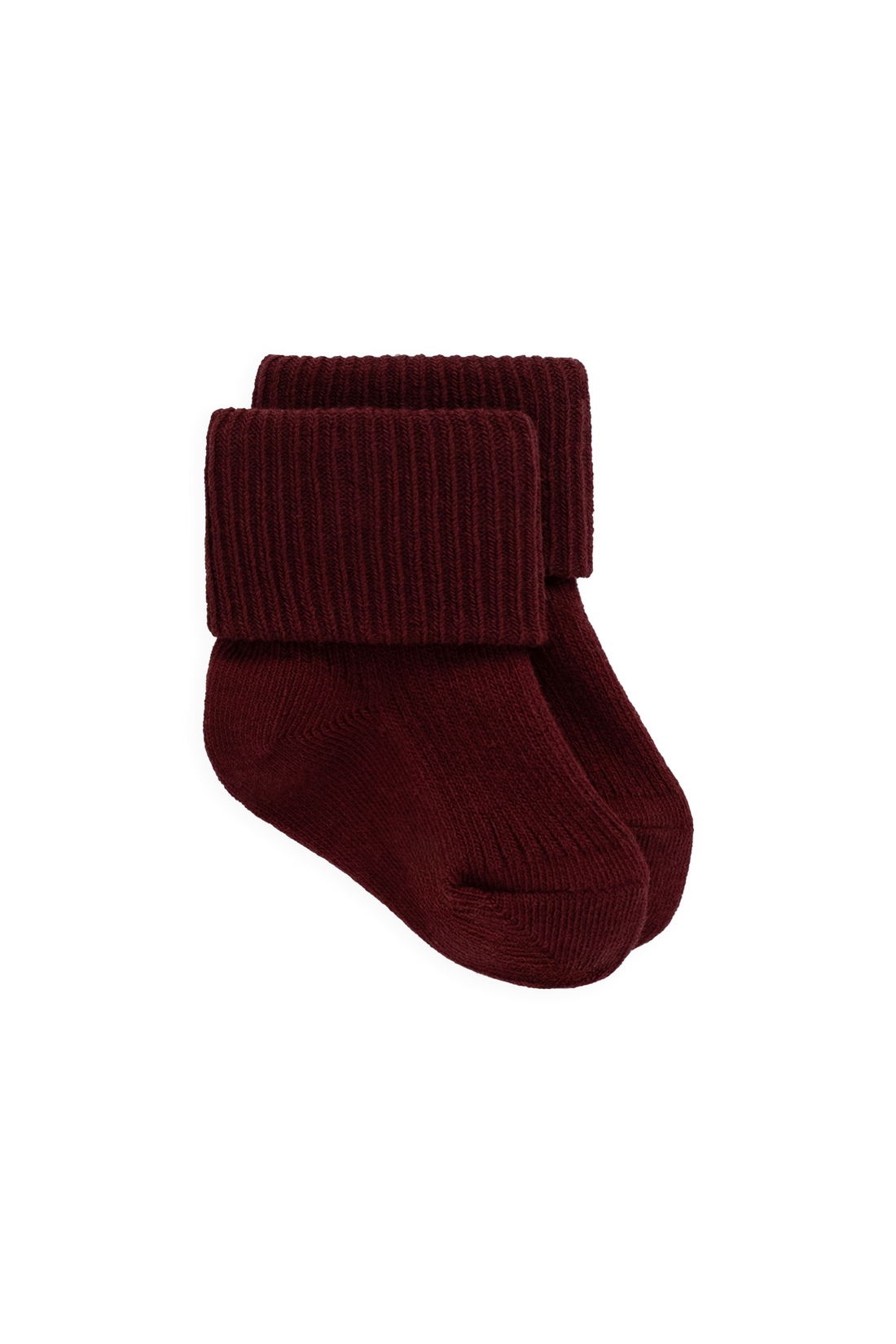 Classic Rib Sock - Burgundy Childrens Socks from Jamie Kay NZ