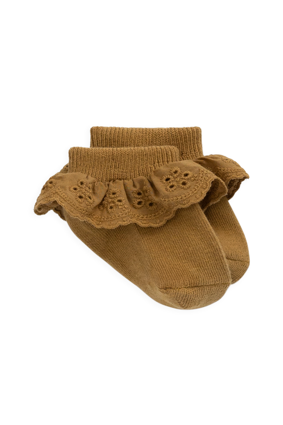 Frill Ankle Sock - Antique Bronze Childrens Socks from Jamie Kay NZ