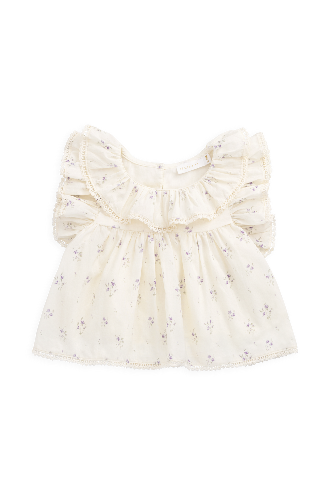 Organic Cotton Banks Blouse - Jade Floral Childrens Top from Jamie Kay NZ