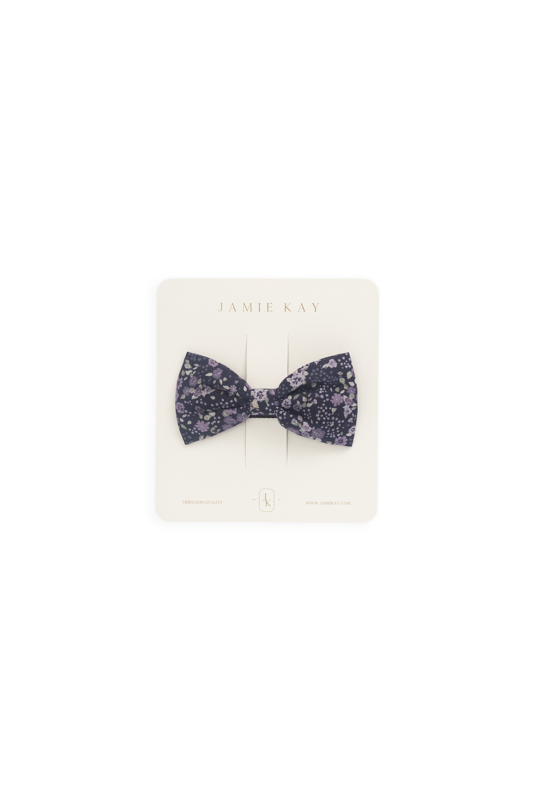 Organic Cotton Desiree Bow - Violet Floral Childrens Bow from Jamie Kay NZ