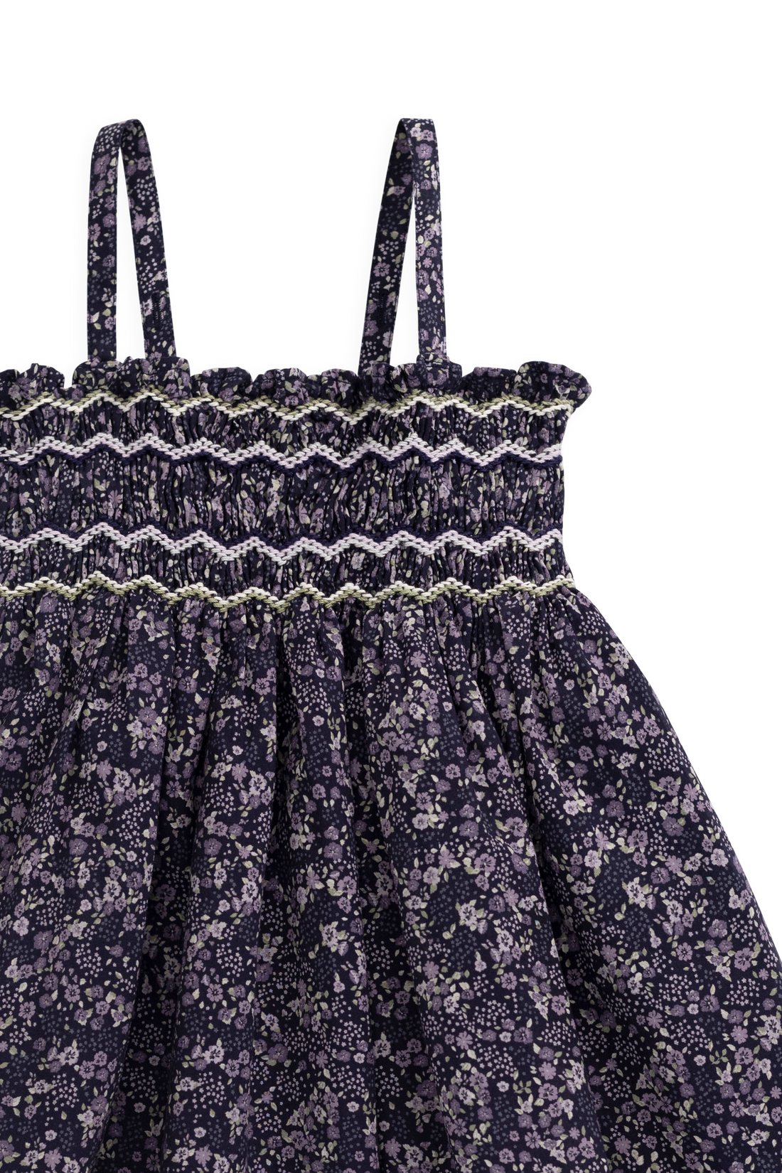 Organic Cotton Mariette Dress - Violet Floral Childrens Dress from Jamie Kay NZ