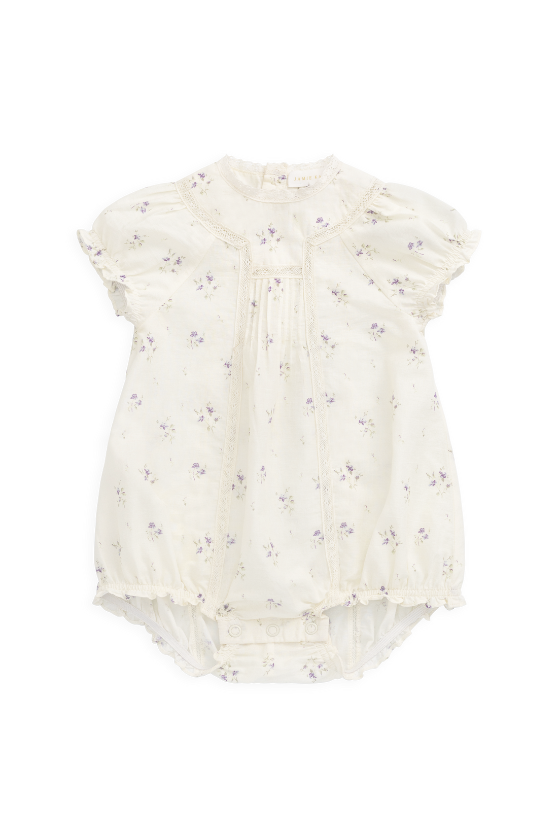 Organic Cotton Saylor Playsuit - Jade Floral Childrens Playsuit from Jamie Kay NZ