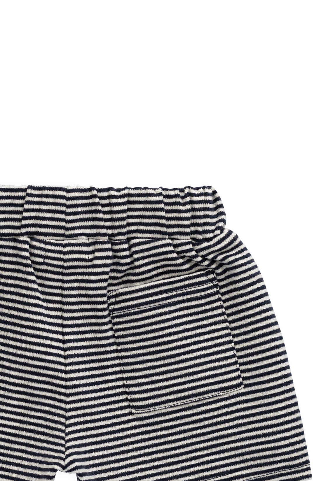 Pima Cotton Edward Short - Petite Stripe Cloud/Maritime Childrens Shorts from Jamie Kay NZ