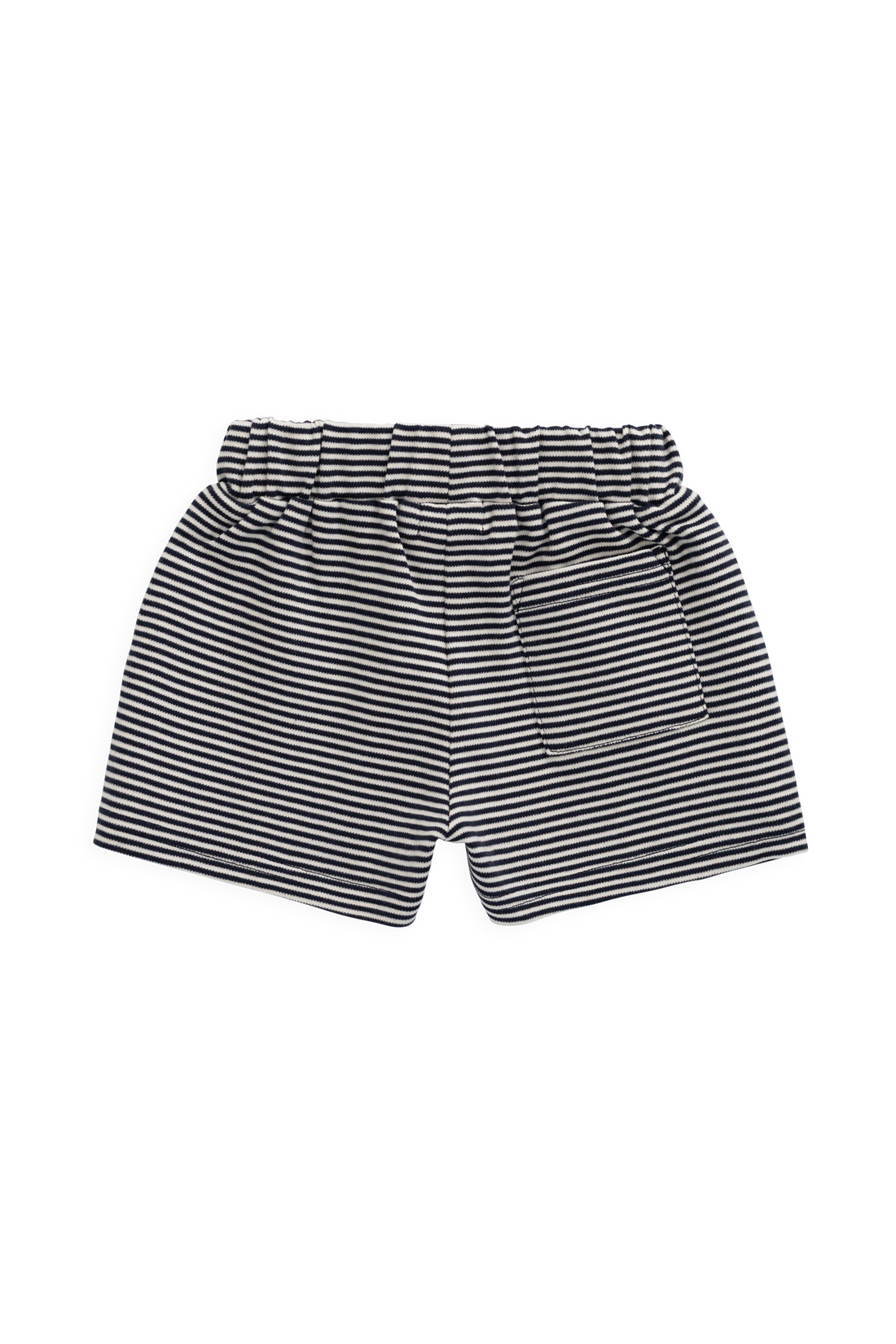 Pima Cotton Edward Short - Petite Stripe Cloud/Maritime Childrens Shorts from Jamie Kay NZ