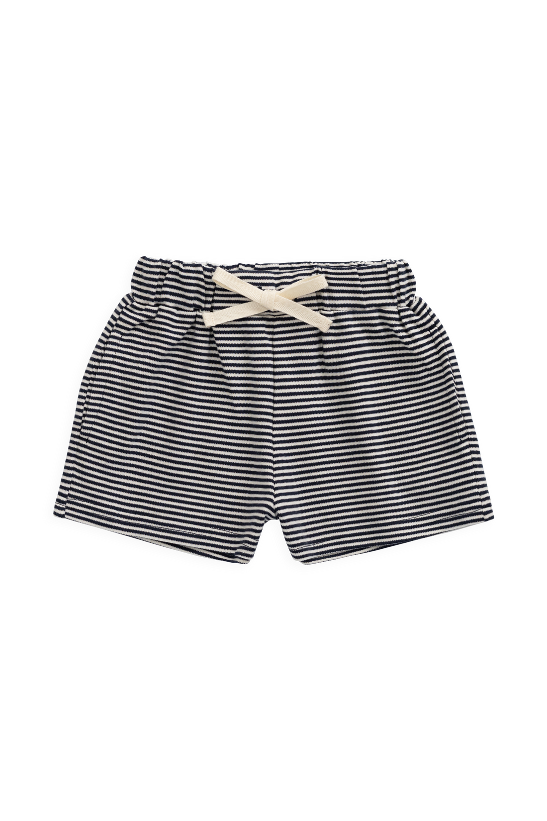 Pima Cotton Edward Short - Petite Stripe Cloud/Maritime Childrens Shorts from Jamie Kay NZ
