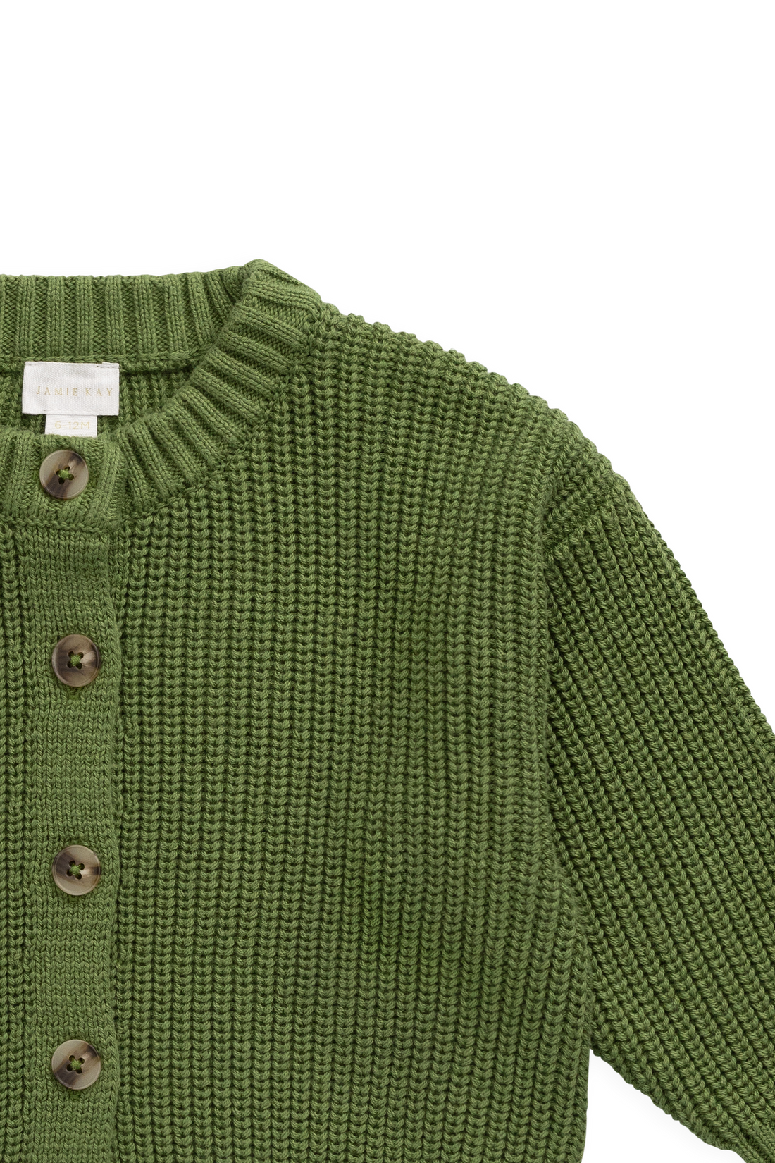 Johan Knitted Cardigan - Matcha Childrens Cardigan from Jamie Kay NZ