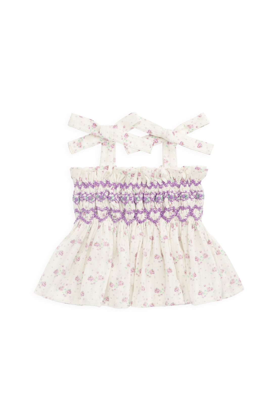 Organic Cotton Carine Top - Molly Lilac Childrens Top from Jamie Kay NZ
