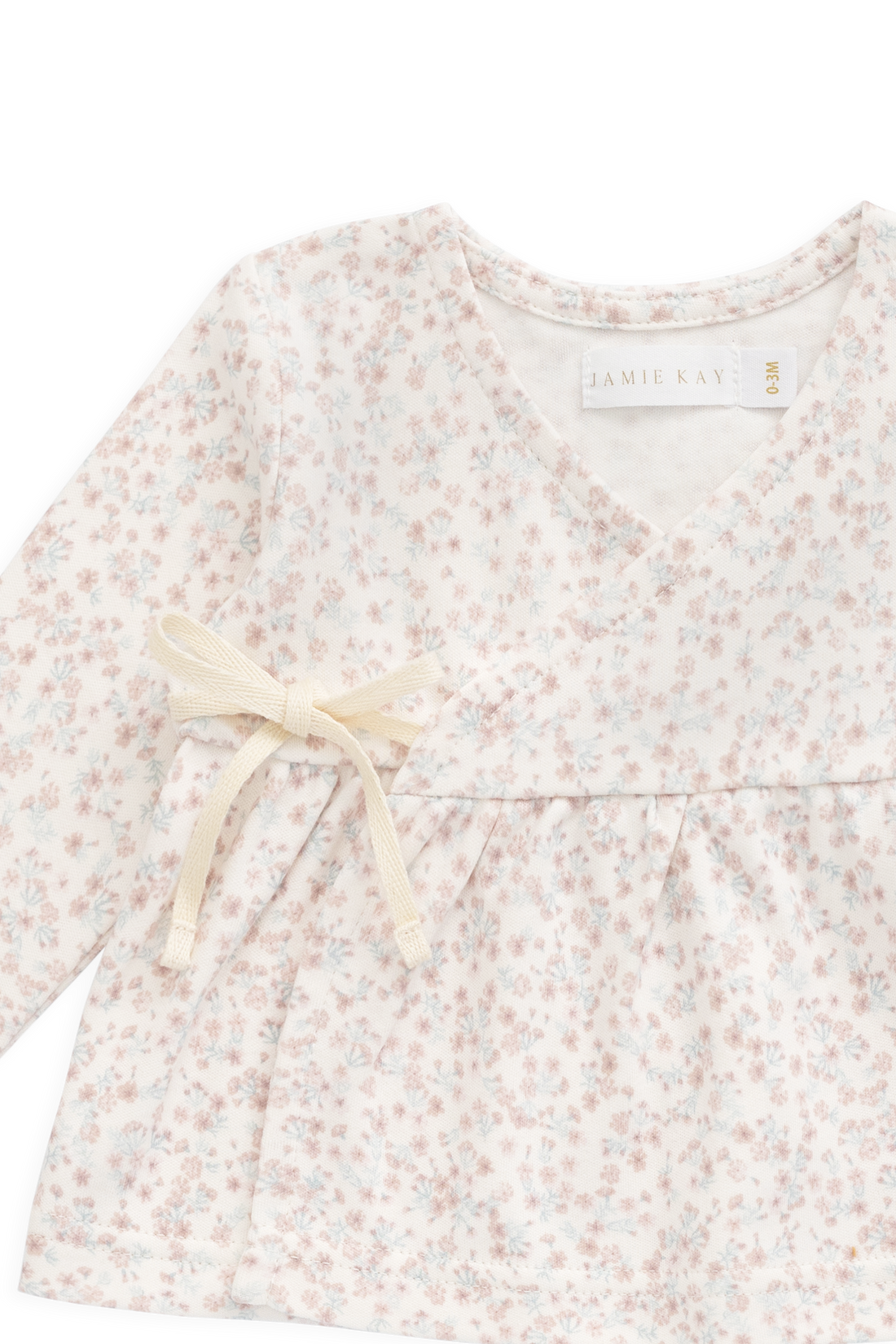 Organic Cotton Clemence Wrap Top - Posy Milk Childrens Top from Jamie Kay NZ