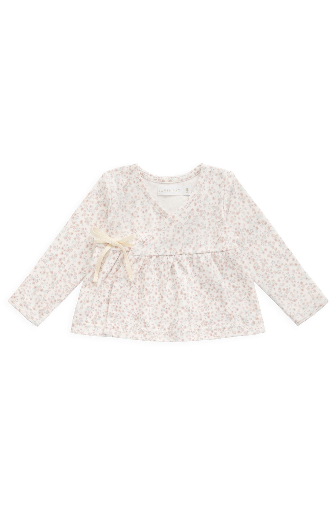 Organic Cotton Clemence Wrap Top - Posy Milk Childrens Top from Jamie Kay NZ