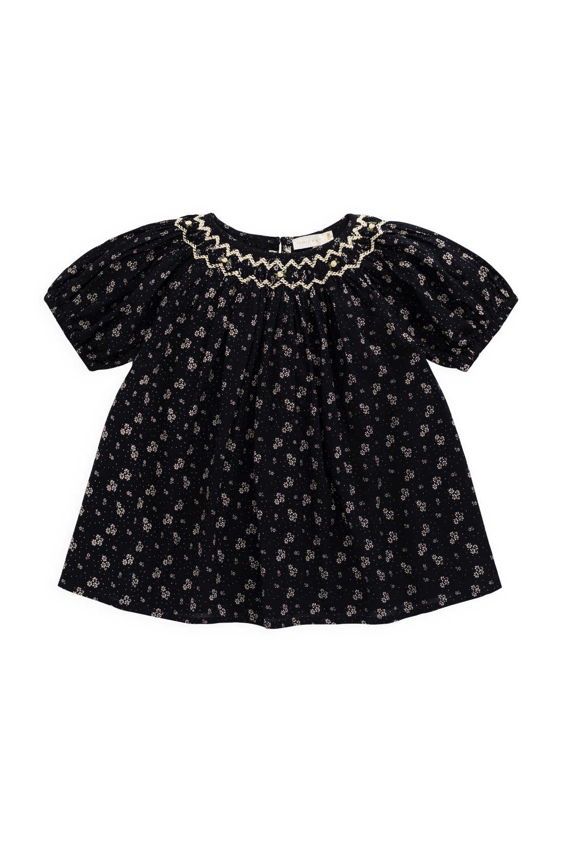 Organic Cotton Dominique Dress - Maisie Navy Childrens Dress from Jamie Kay NZ