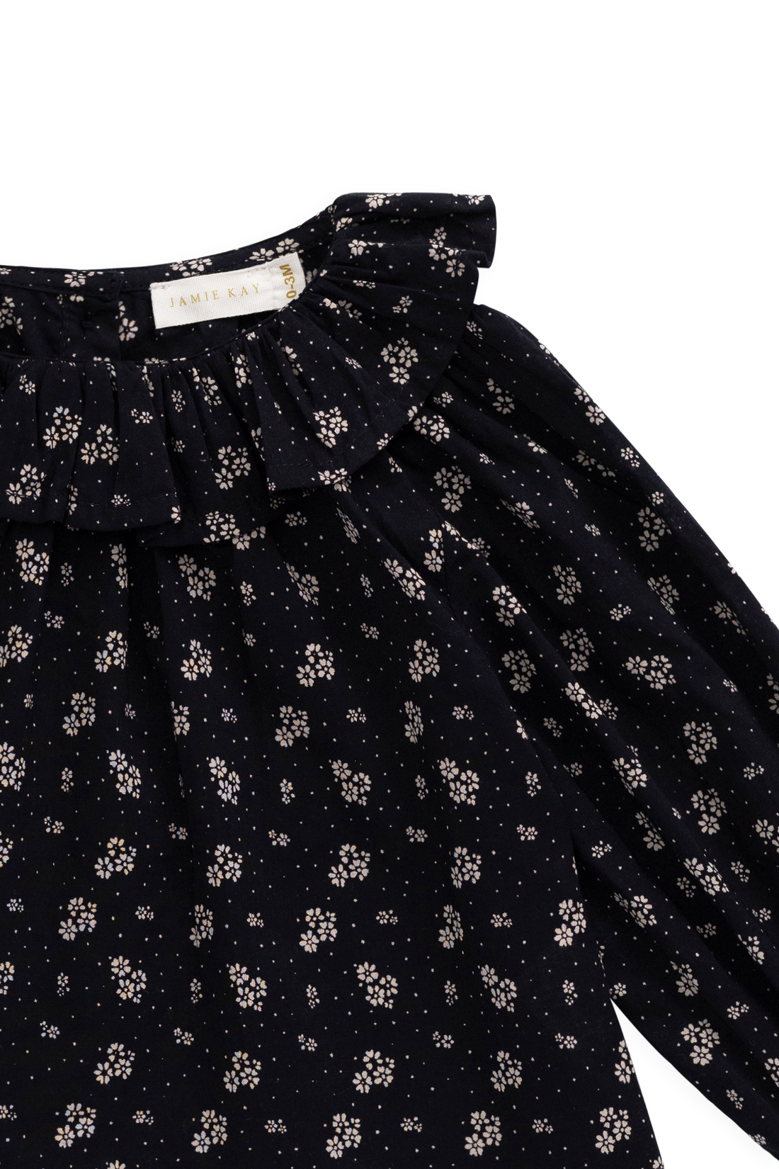 Organic Cotton Dominique Top - Maisie Navy Childrens Top from Jamie Kay NZ