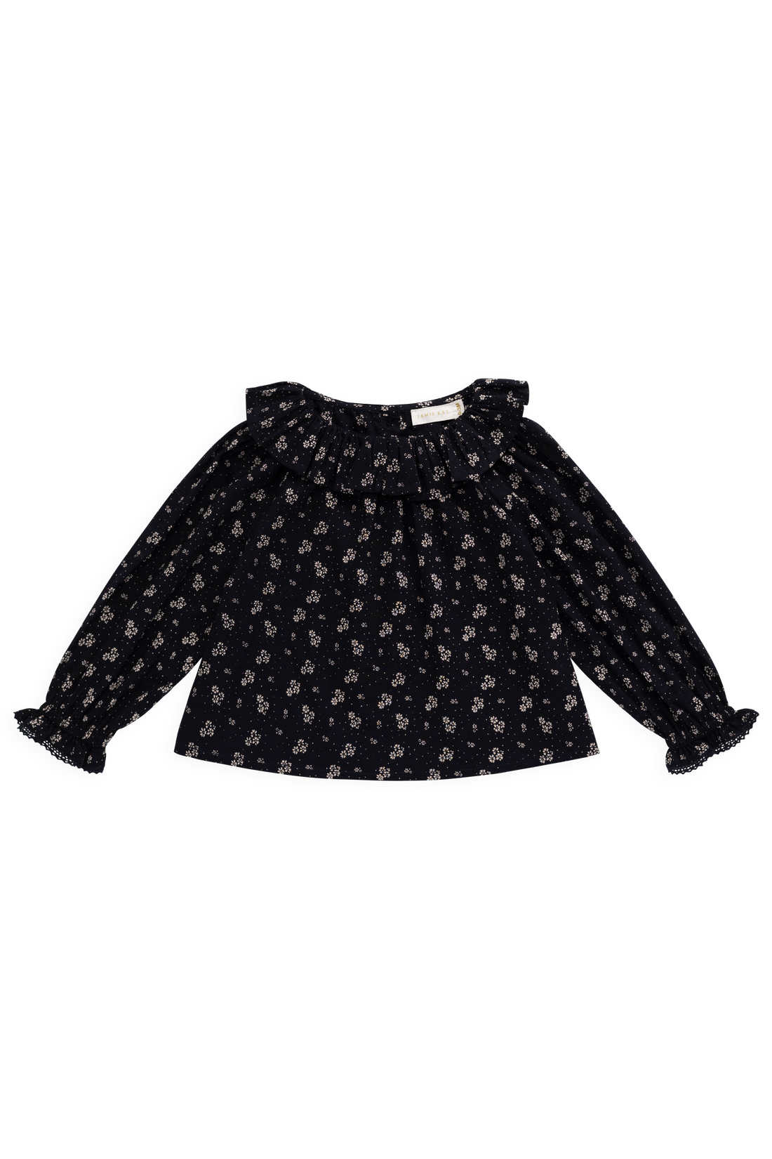 Organic Cotton Dominique Top - Maisie Navy Childrens Top from Jamie Kay NZ