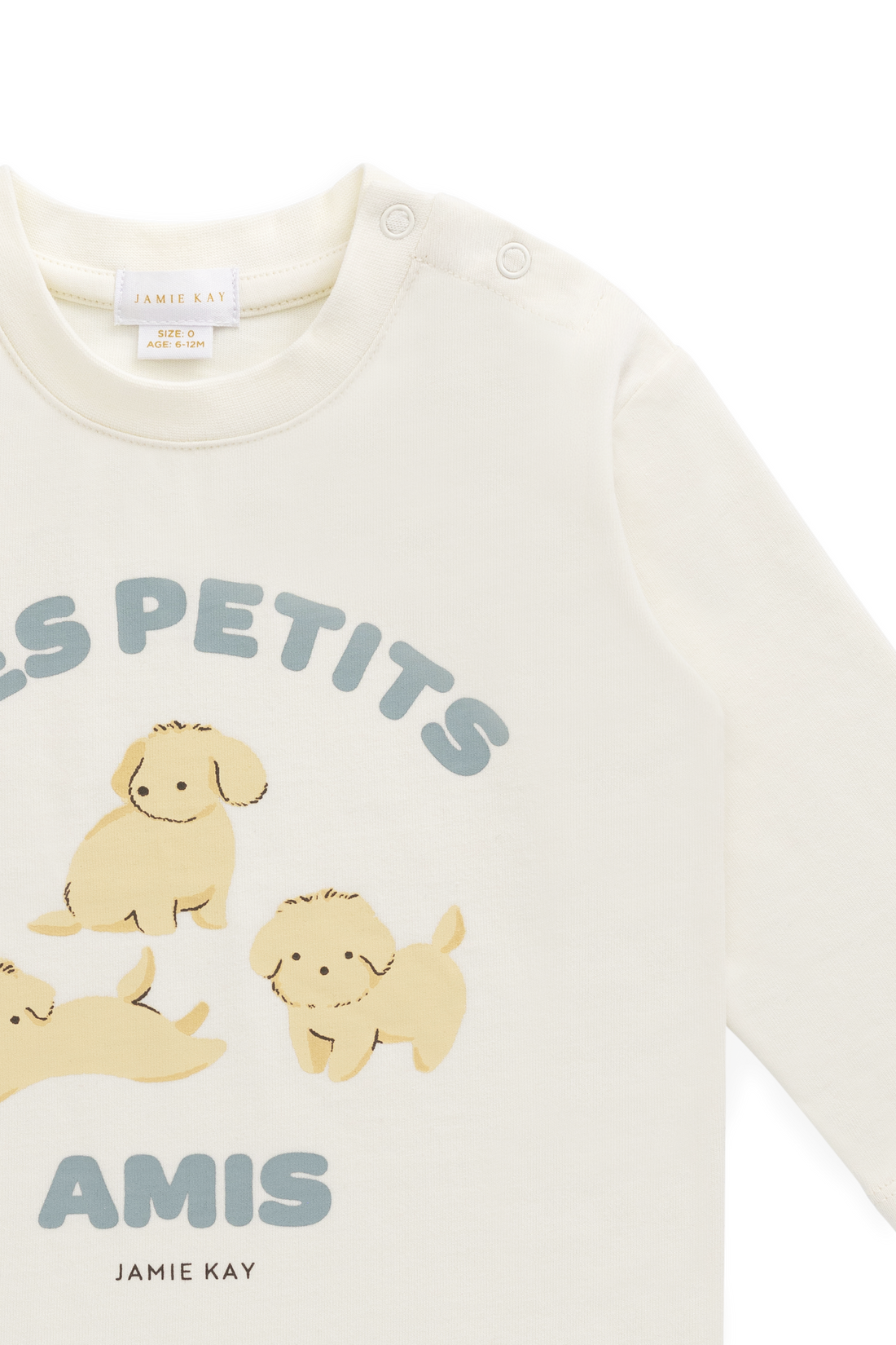 Organic Cotton Marshall Long Sleeve Top - Pristine Childrens Top from Jamie Kay NZ