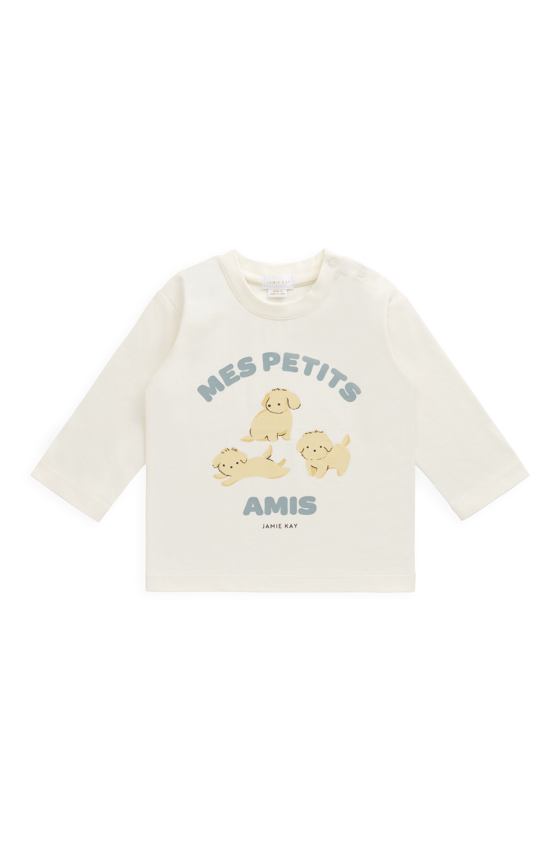 Organic Cotton Marshall Long Sleeve Top - Pristine Childrens Top from Jamie Kay NZ