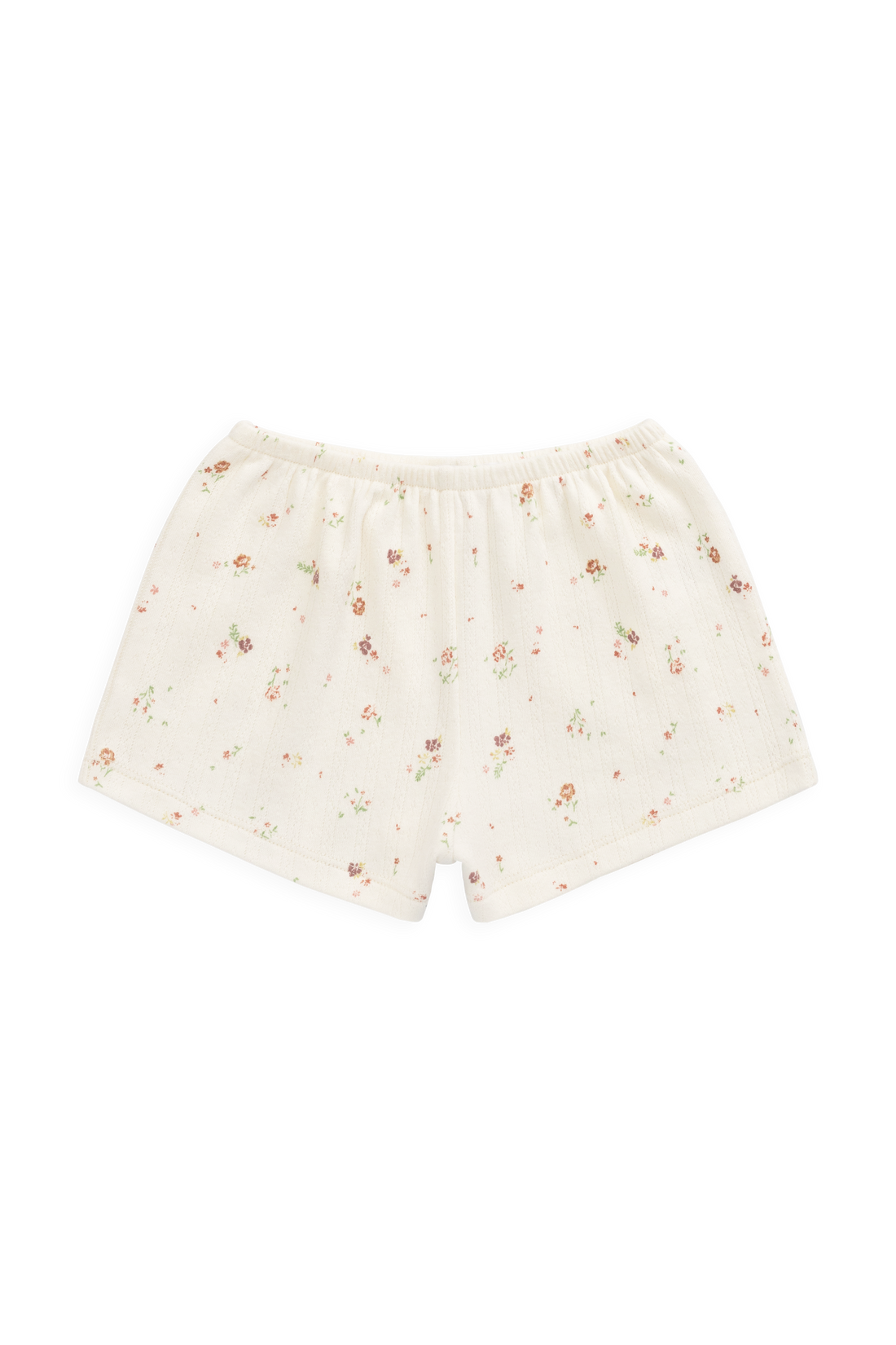 Organic Cotton Pointelle Anais Short - Eloise Egret Childrens Shorts from Jamie Kay NZ