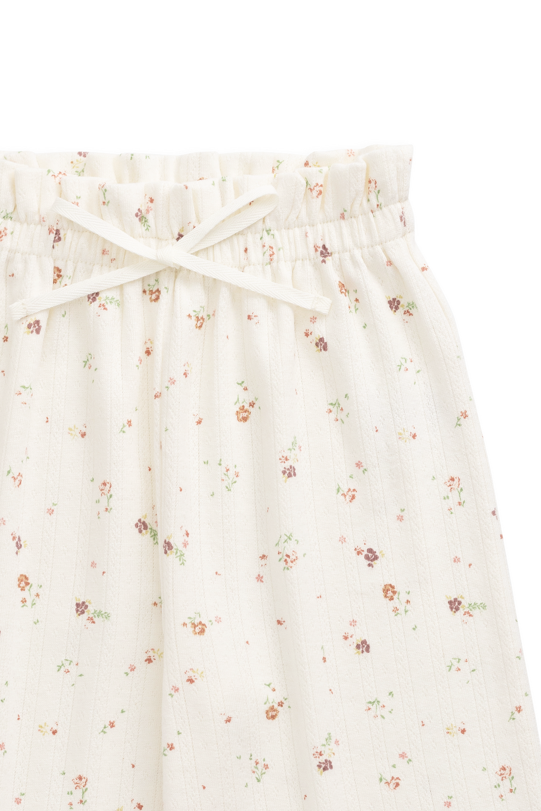 Organic Cotton Pointelle Carine Pant - Eloise Egret Childrens Pant from Jamie Kay NZ