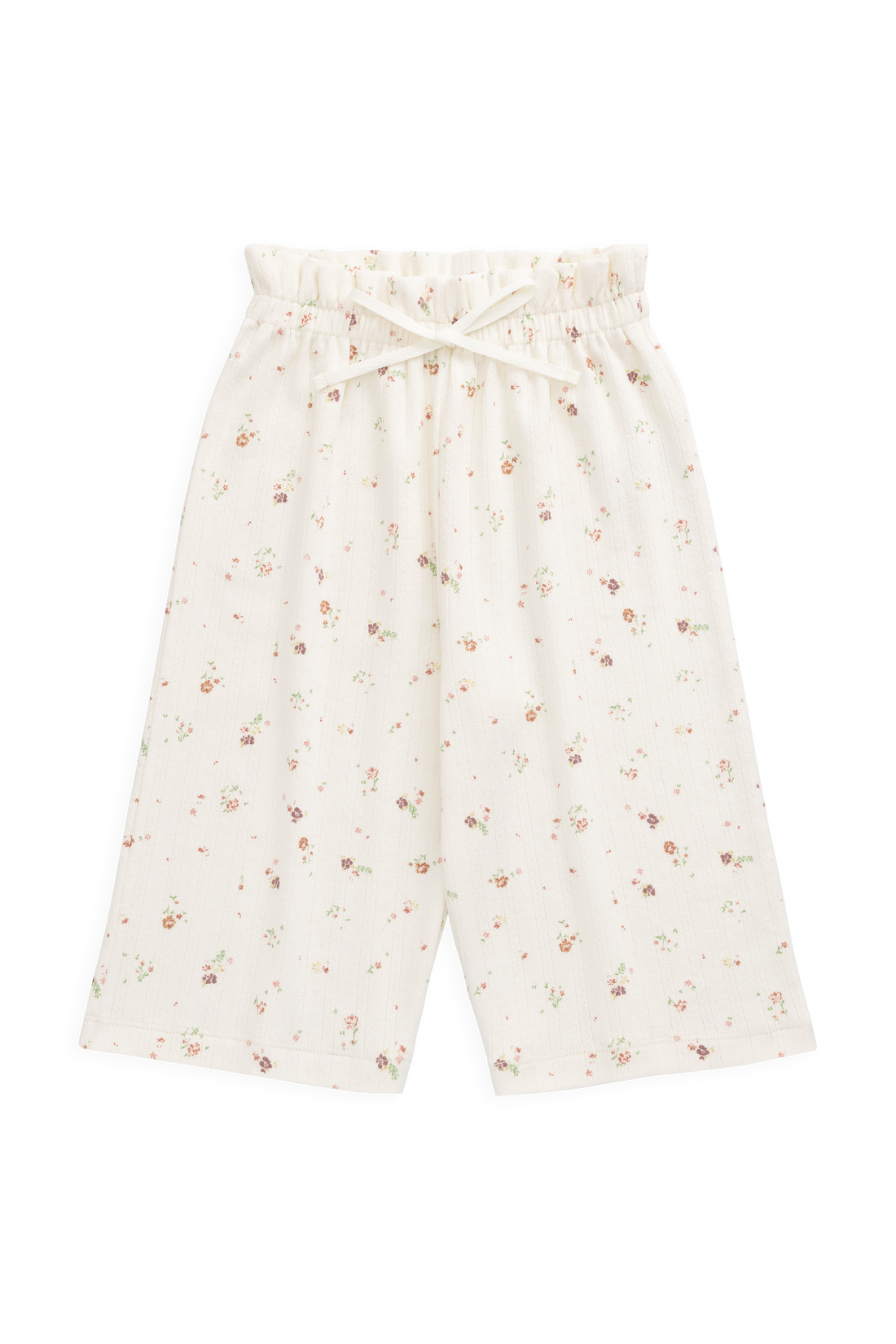 Organic Cotton Pointelle Carine Pant - Eloise Egret Childrens Pant from Jamie Kay NZ
