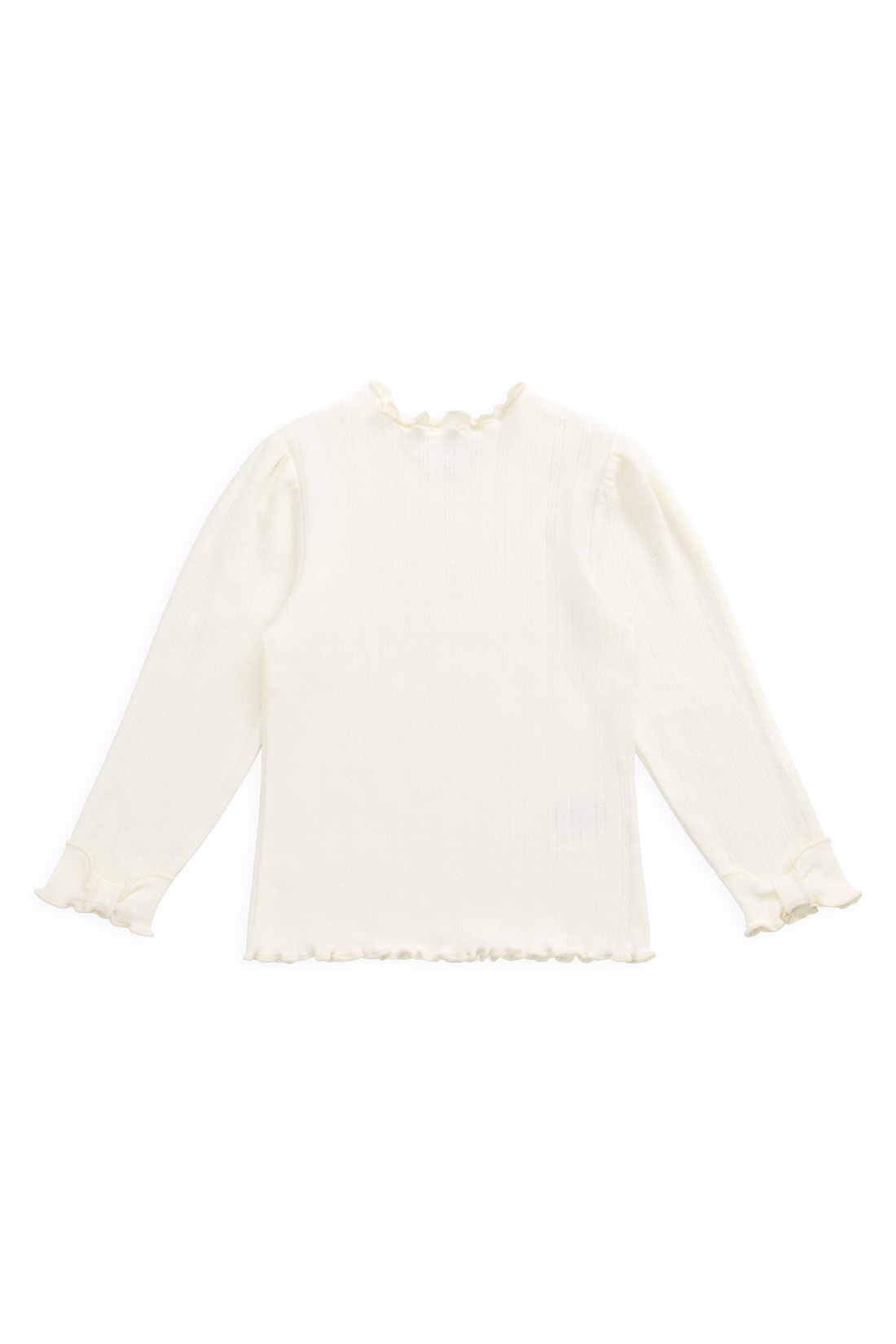 Organic Cotton Pointelle Eliane Top - Parchment Childrens Top from Jamie Kay NZ