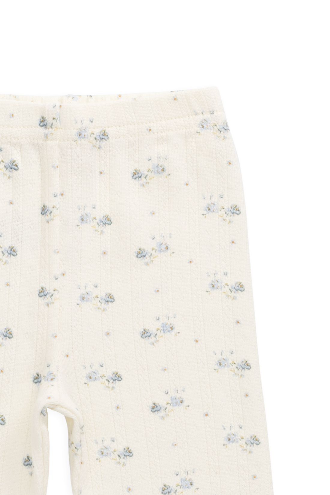 Organic Cotton Pointelle Everyday Legging - Molly Blue Childrens Legging from Jamie Kay NZ