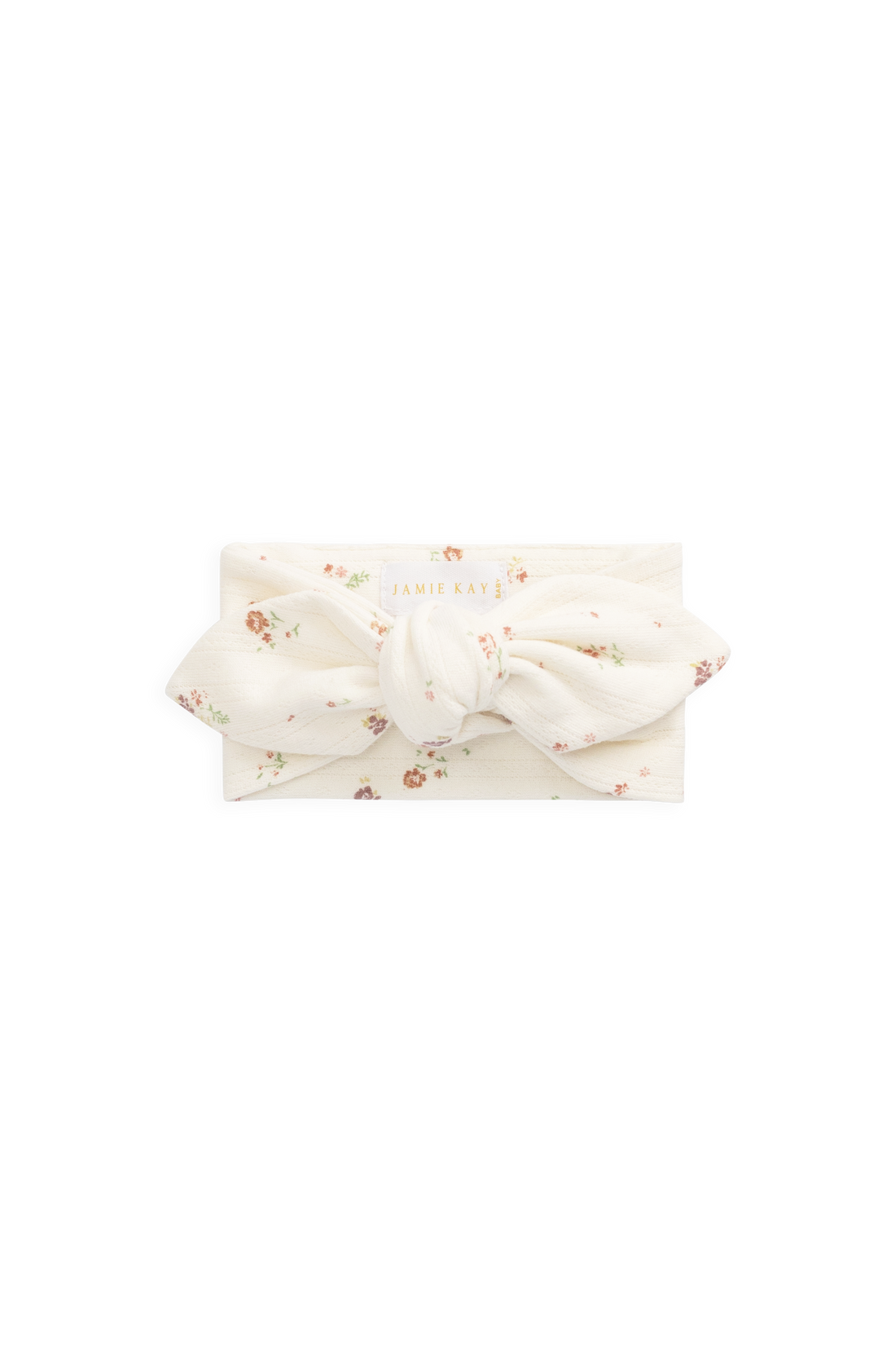 Organic Cotton Pointelle Headband - Eloise Egret Childrens Headband from Jamie Kay NZ