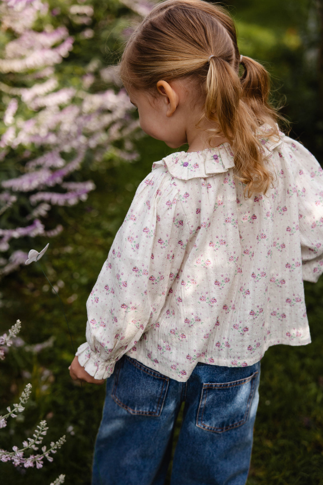 Organic Cotton Beatrice Top - Molly Lilac Childrens Top from Jamie Kay NZ
