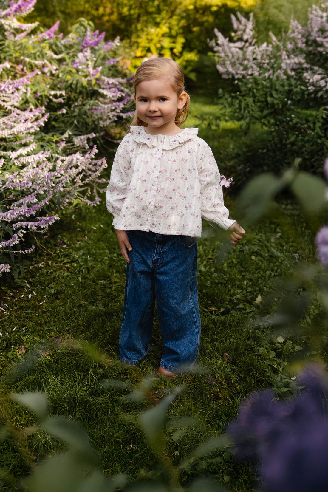 Organic Cotton Beatrice Top - Molly Lilac Childrens Top from Jamie Kay NZ