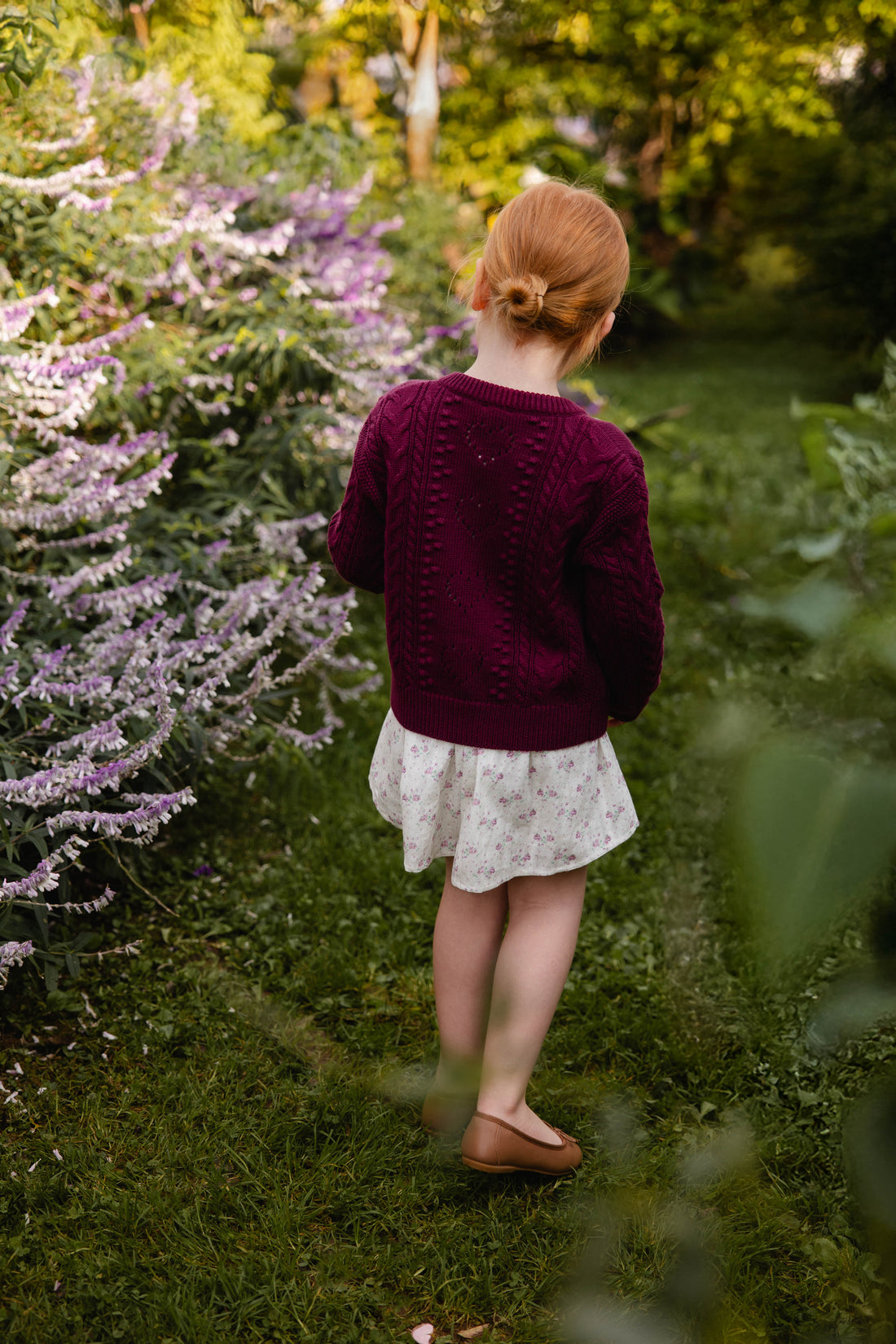 Josephine Knitted Cardigan - Mulberry Wood Childrens Cardigan from Jamie Kay NZ