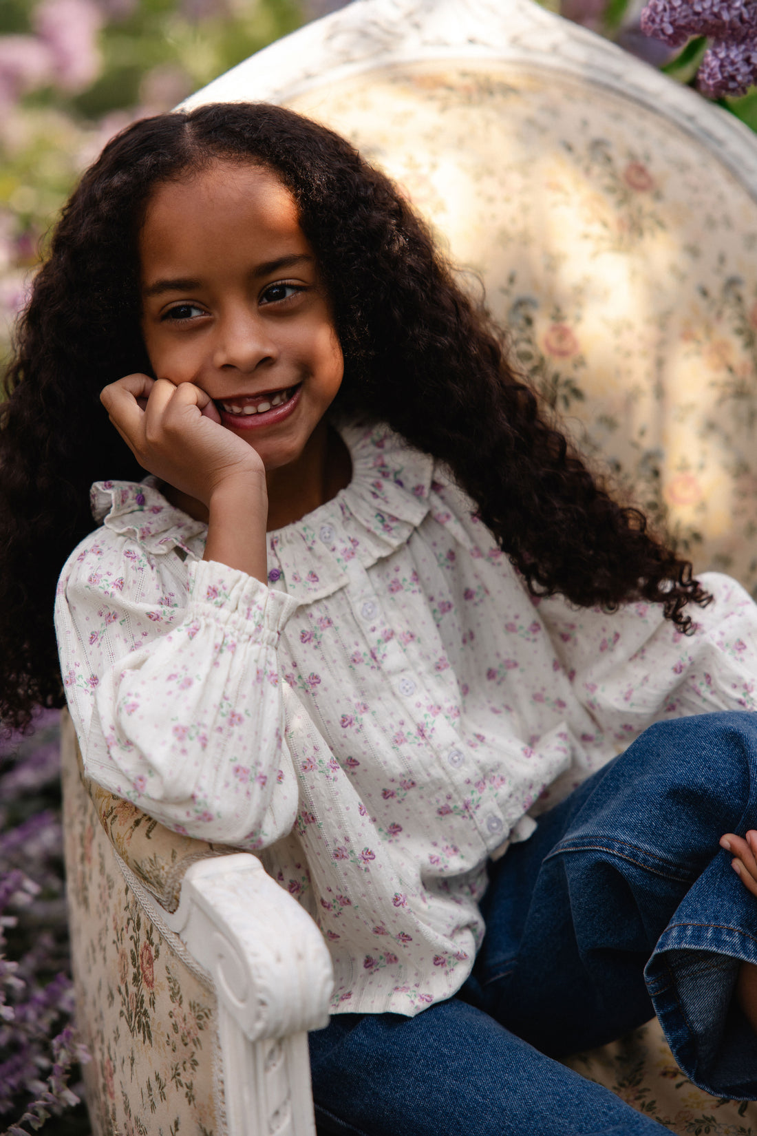 Organic Cotton Beatrice Top - Molly Lilac Childrens Top from Jamie Kay NZ