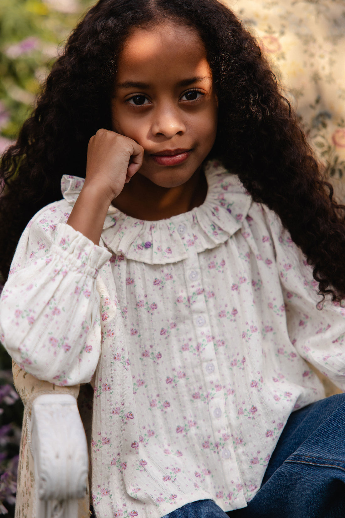 Organic Cotton Beatrice Top - Molly Lilac Childrens Top from Jamie Kay NZ