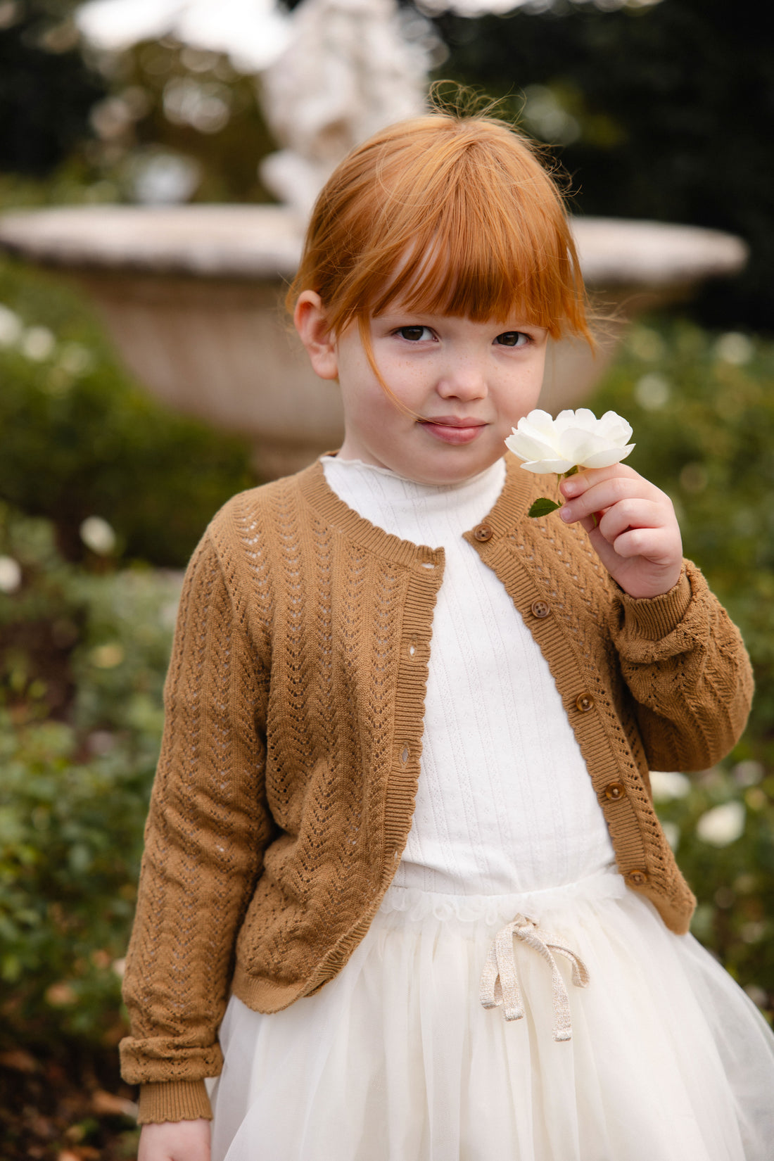 Maxine Knitted Cardigan - Antique Bronze Childrens Cardigan from Jamie Kay NZ