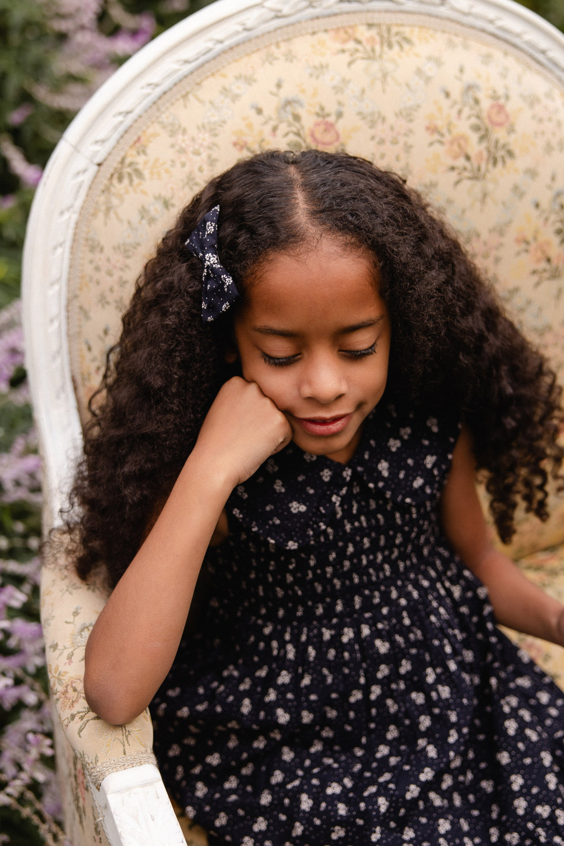 Organic Cotton Christabel Dress - Maisie Navy Childrens Dress from Jamie Kay NZ