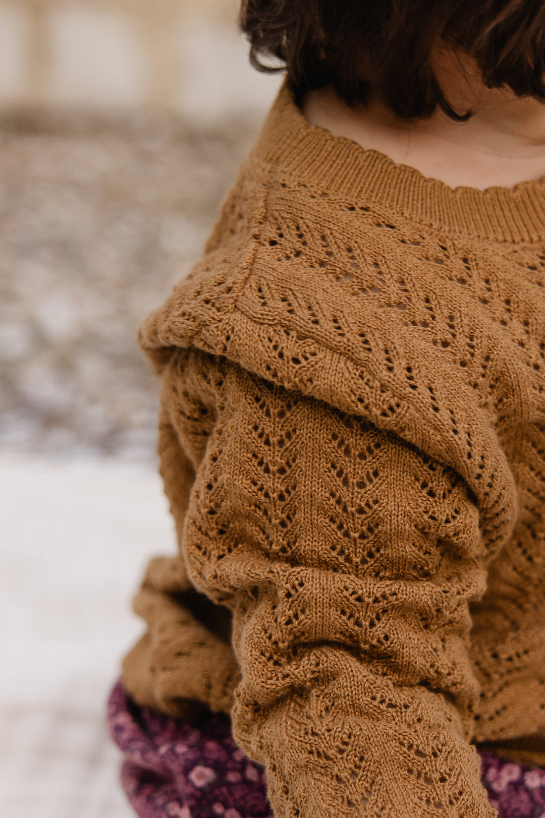 Maxine Knitted Cardigan - Antique Bronze Childrens Cardigan from Jamie Kay NZ