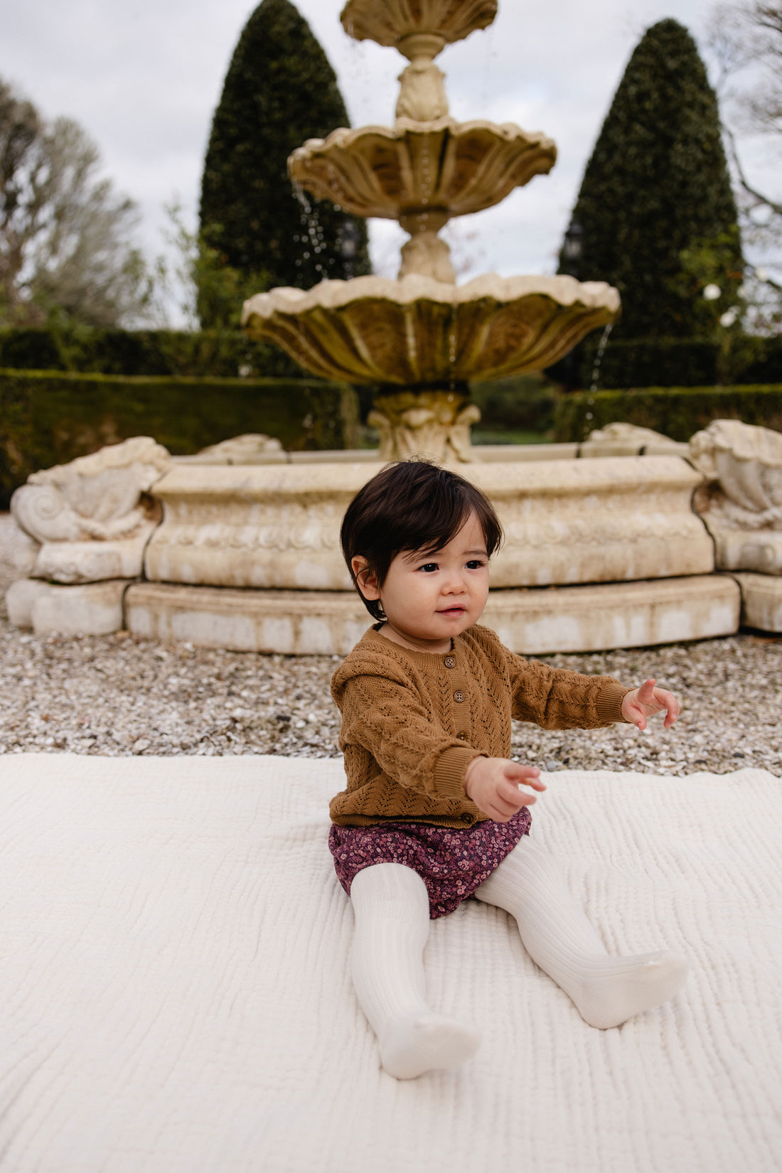 Maxine Knitted Cardigan - Antique Bronze Childrens Cardigan from Jamie Kay NZ