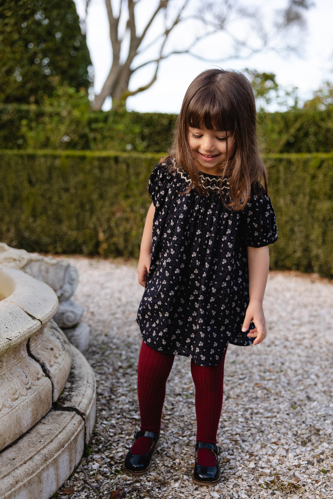 Organic Cotton Dominique Dress - Maisie Navy Childrens Dress from Jamie Kay NZ