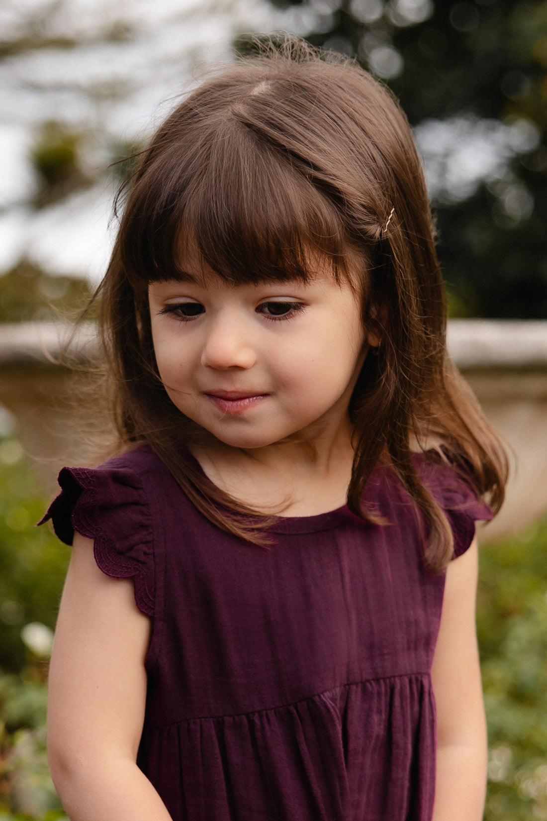 Organic Cotton Muslin Lace Dress - Fig Childrens Dress from Jamie Kay NZ