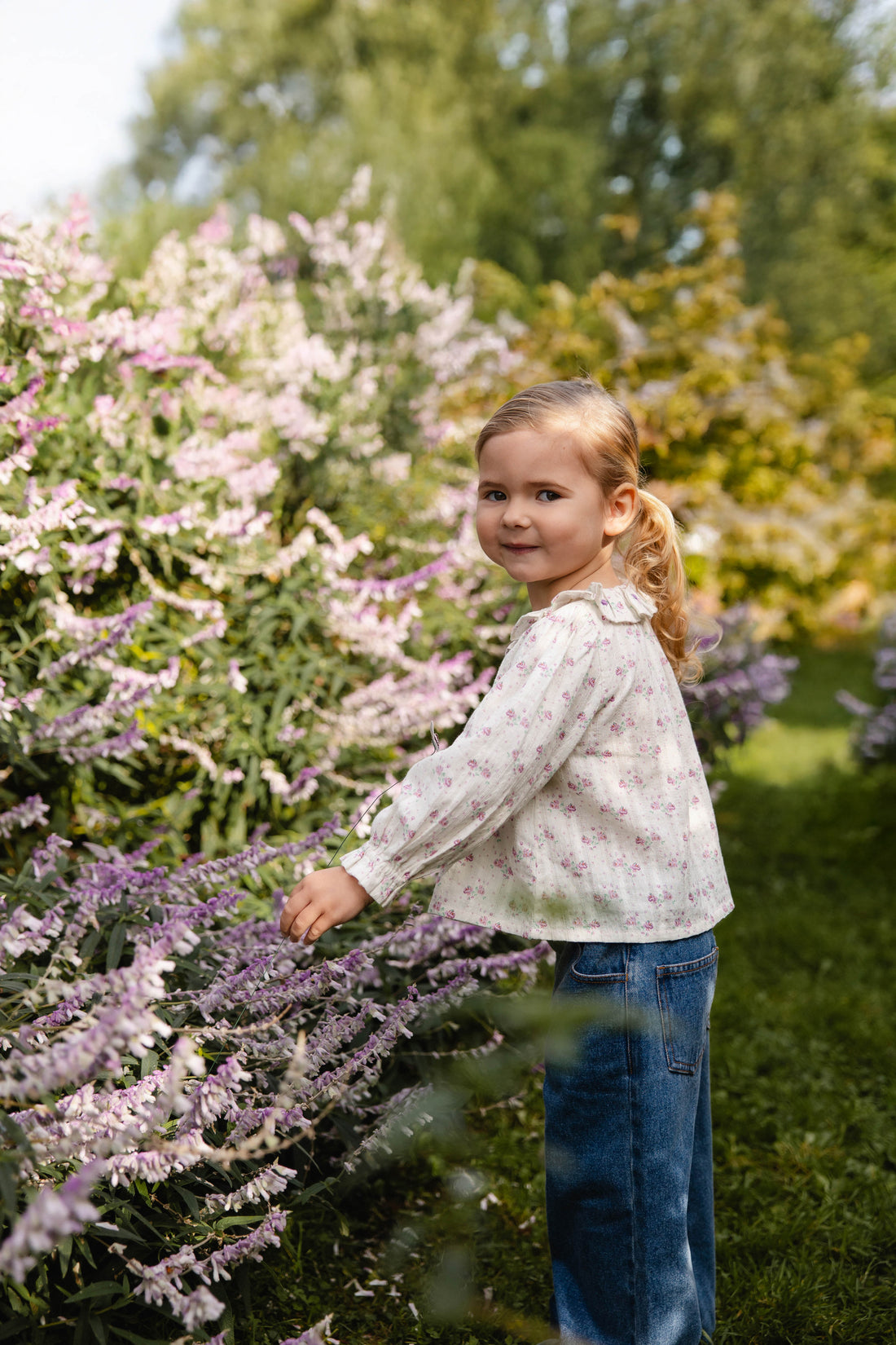 Organic Cotton Beatrice Top - Molly Lilac Childrens Top from Jamie Kay NZ