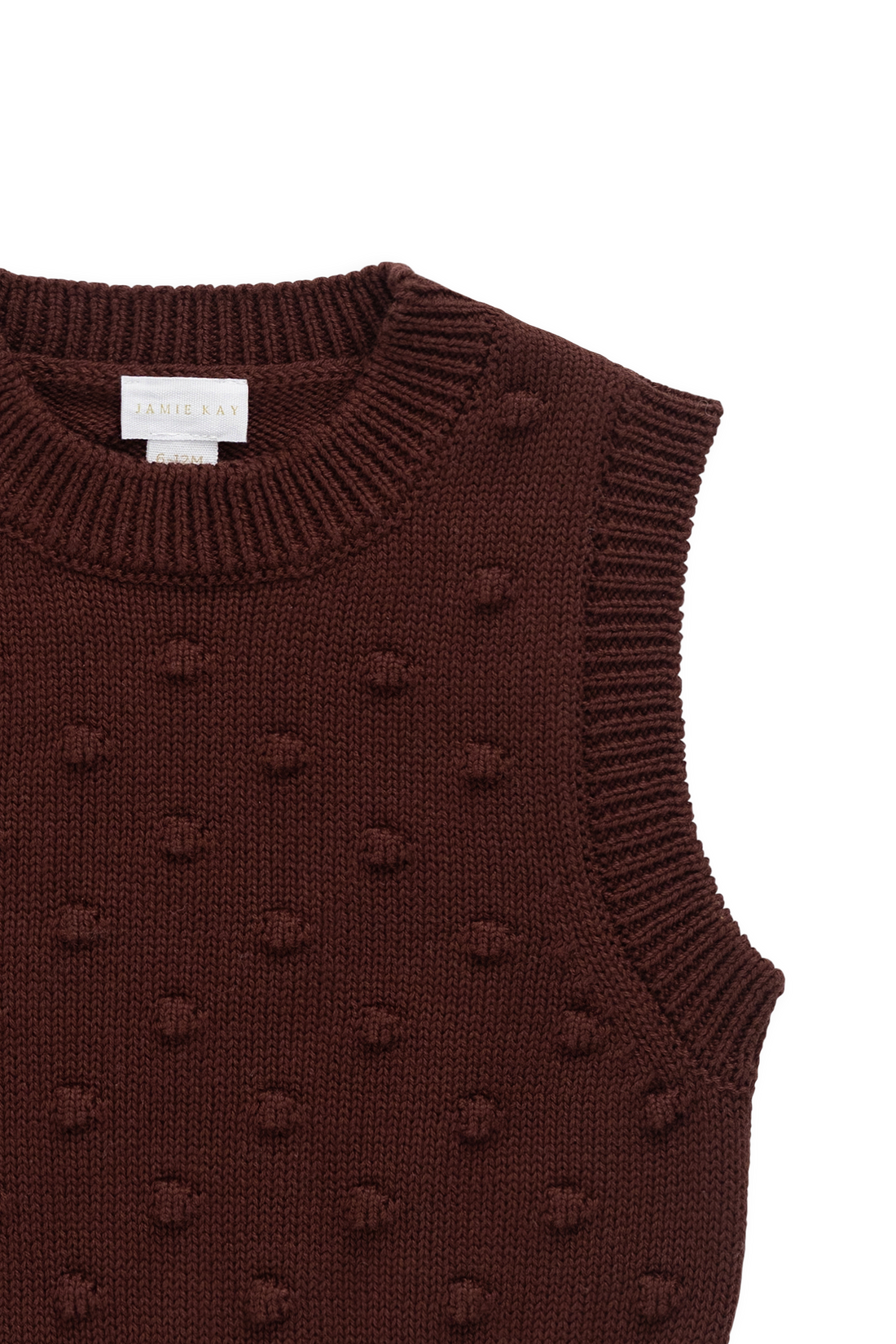 Albie Vest - Chocolate Chip Childrens Vest from Jamie Kay NZ