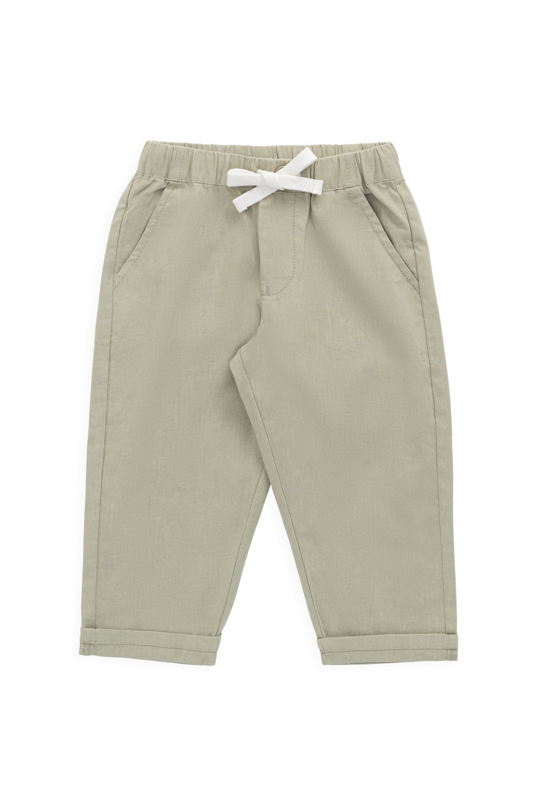 Ali Linen/Cotton Pant - Lichen Childrens Pant from Jamie Kay NZ