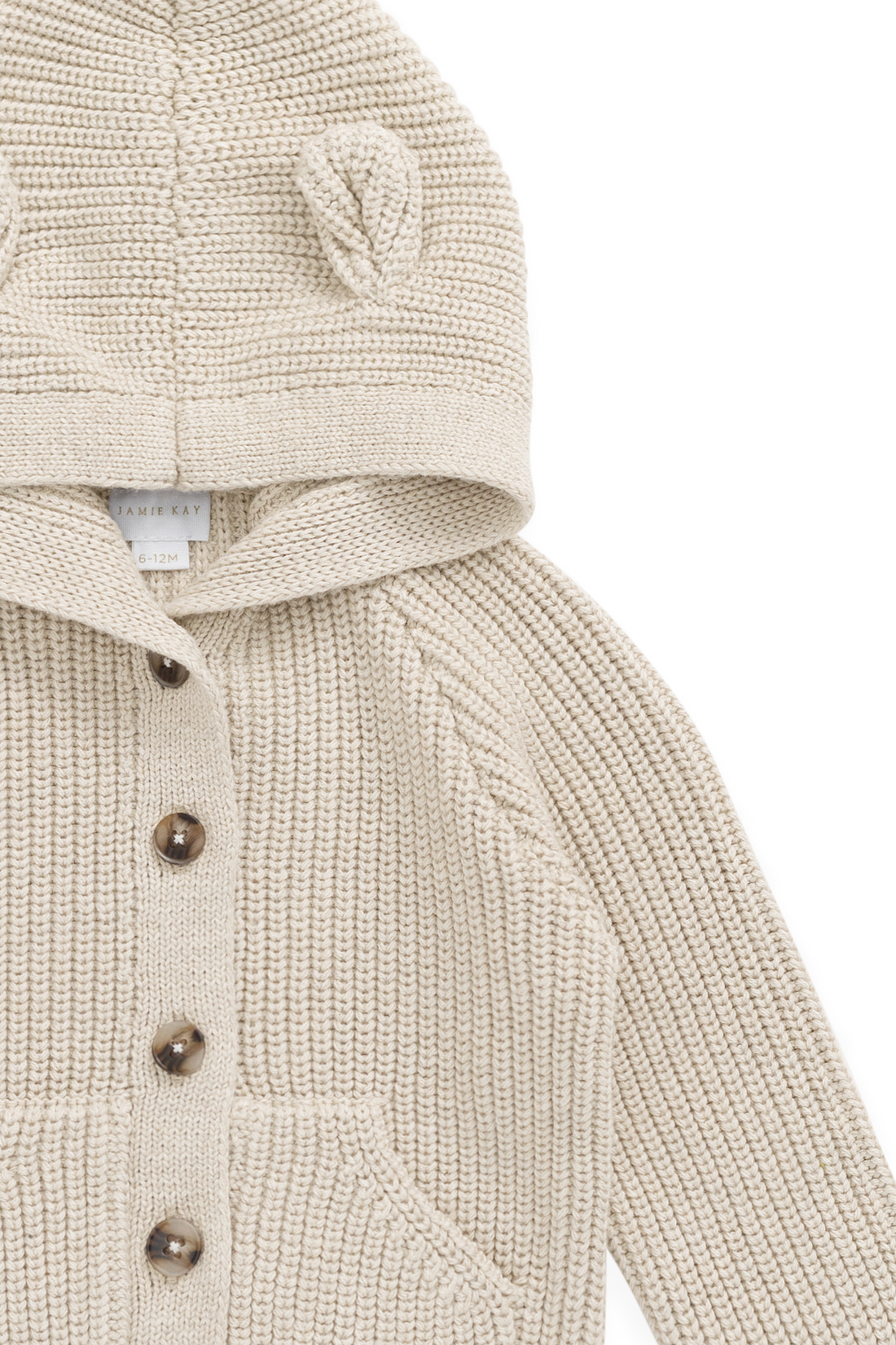 Bear Cardigan - Vanilla Childrens Cardigan from Jamie Kay NZ