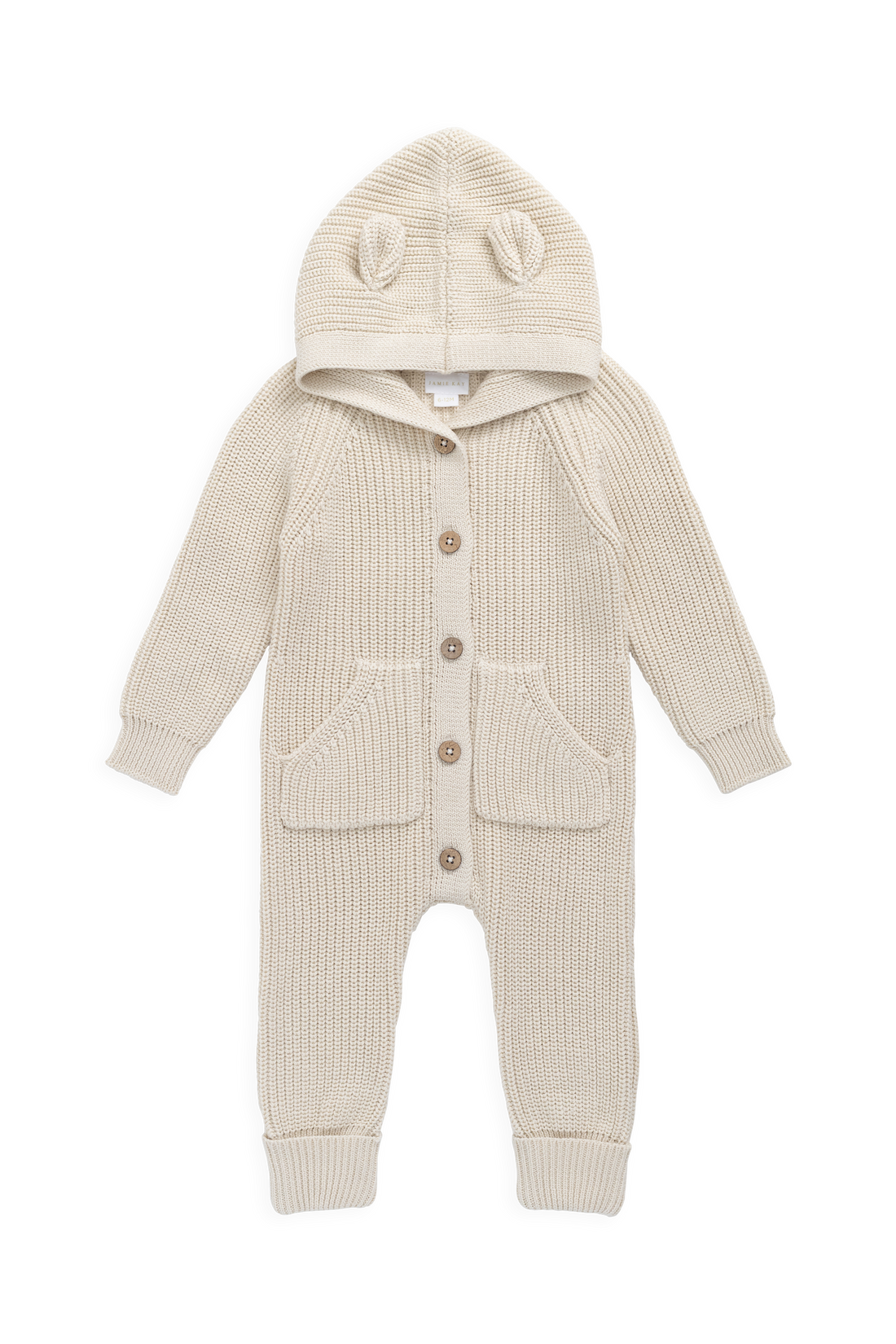 Bear Knit Onepiece - Vanilla Childrens Onepiece from Jamie Kay NZ