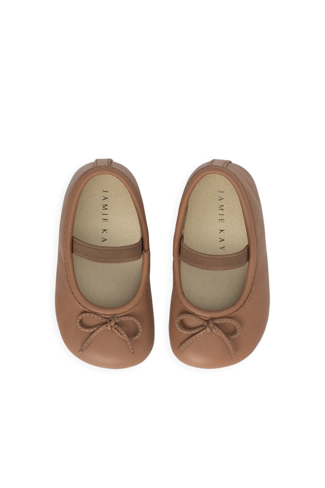 Bowie Baby Ballerinas - Camel Childrens Footwear from Jamie Kay NZ