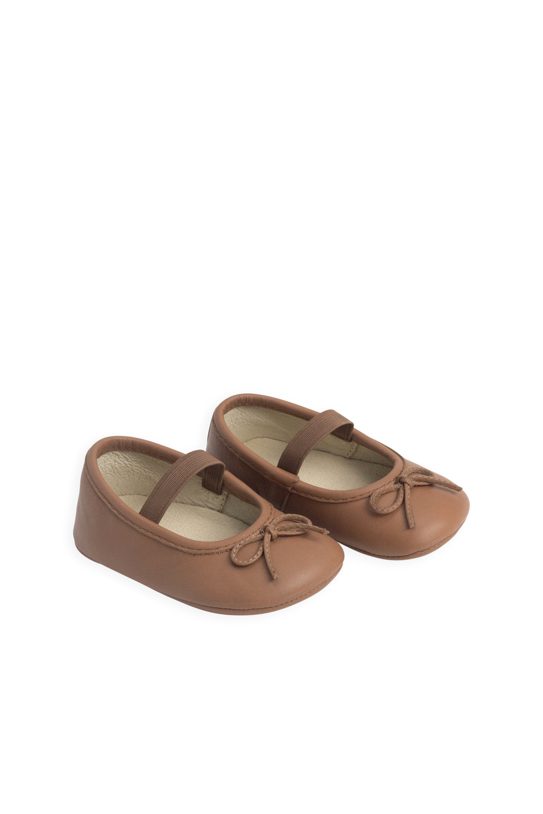 Bowie Baby Ballerinas - Camel Childrens Footwear from Jamie Kay NZ