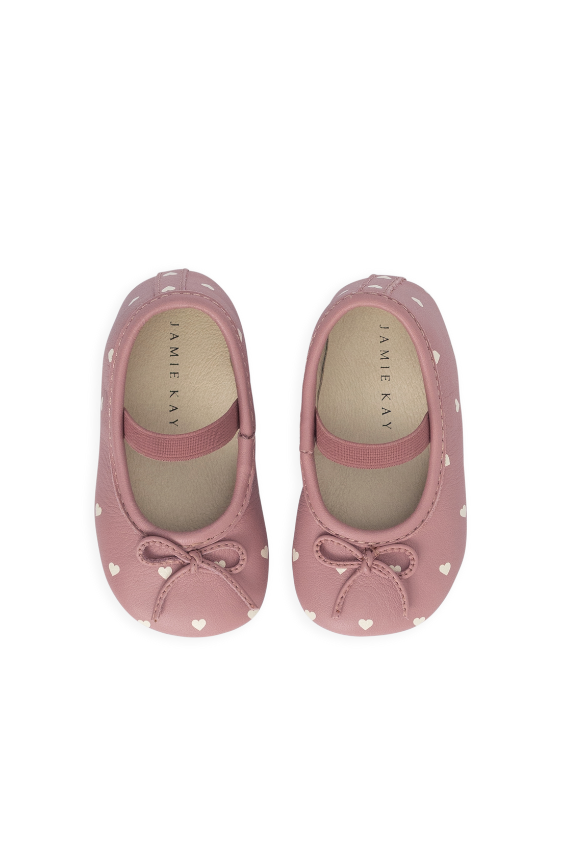 Bowie Baby Ballerinas - Petite Heart Rose Childrens Footwear from Jamie Kay NZ