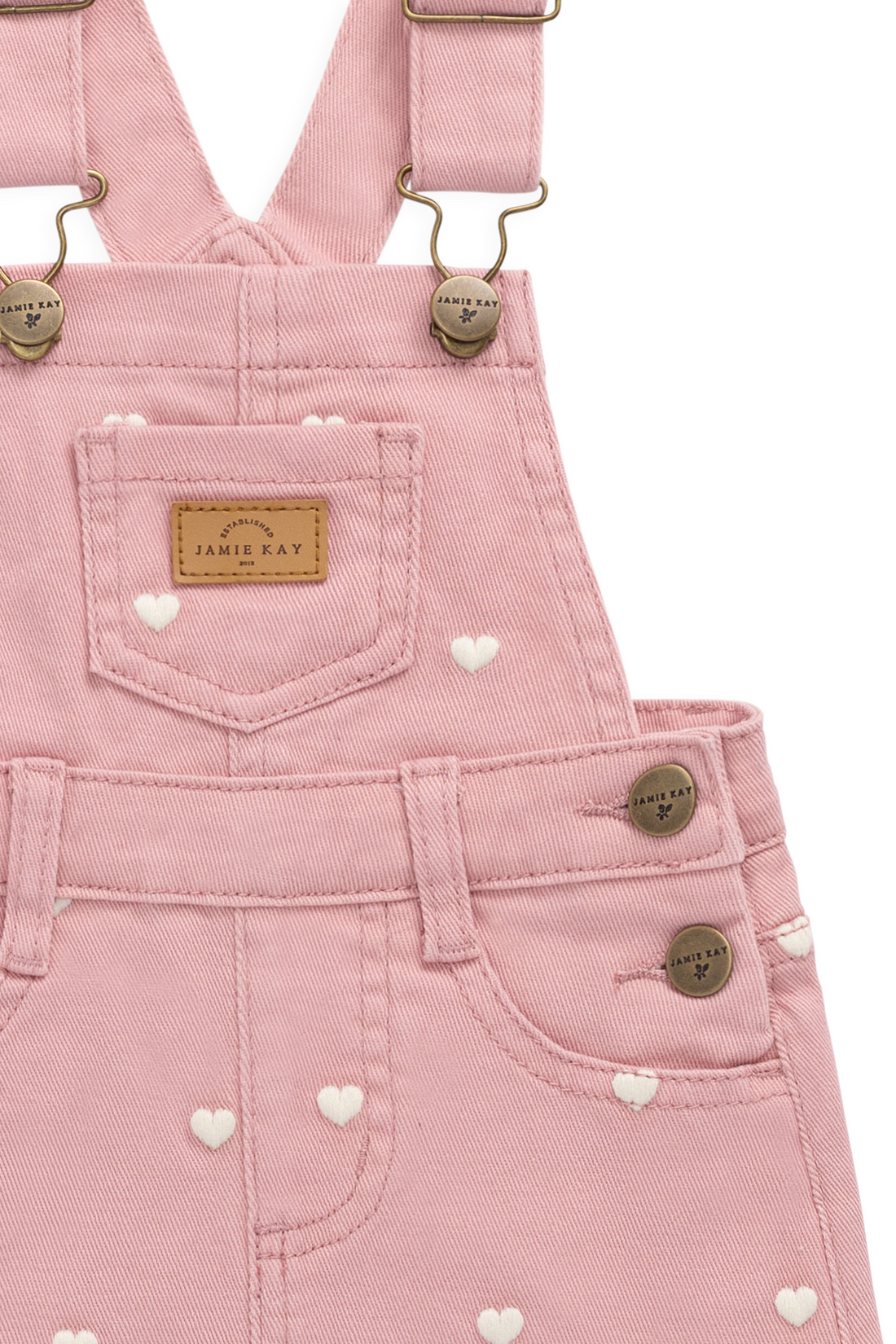Classic Overall Dress - Petite Heart Rose Childrens Dress from Jamie Kay NZ