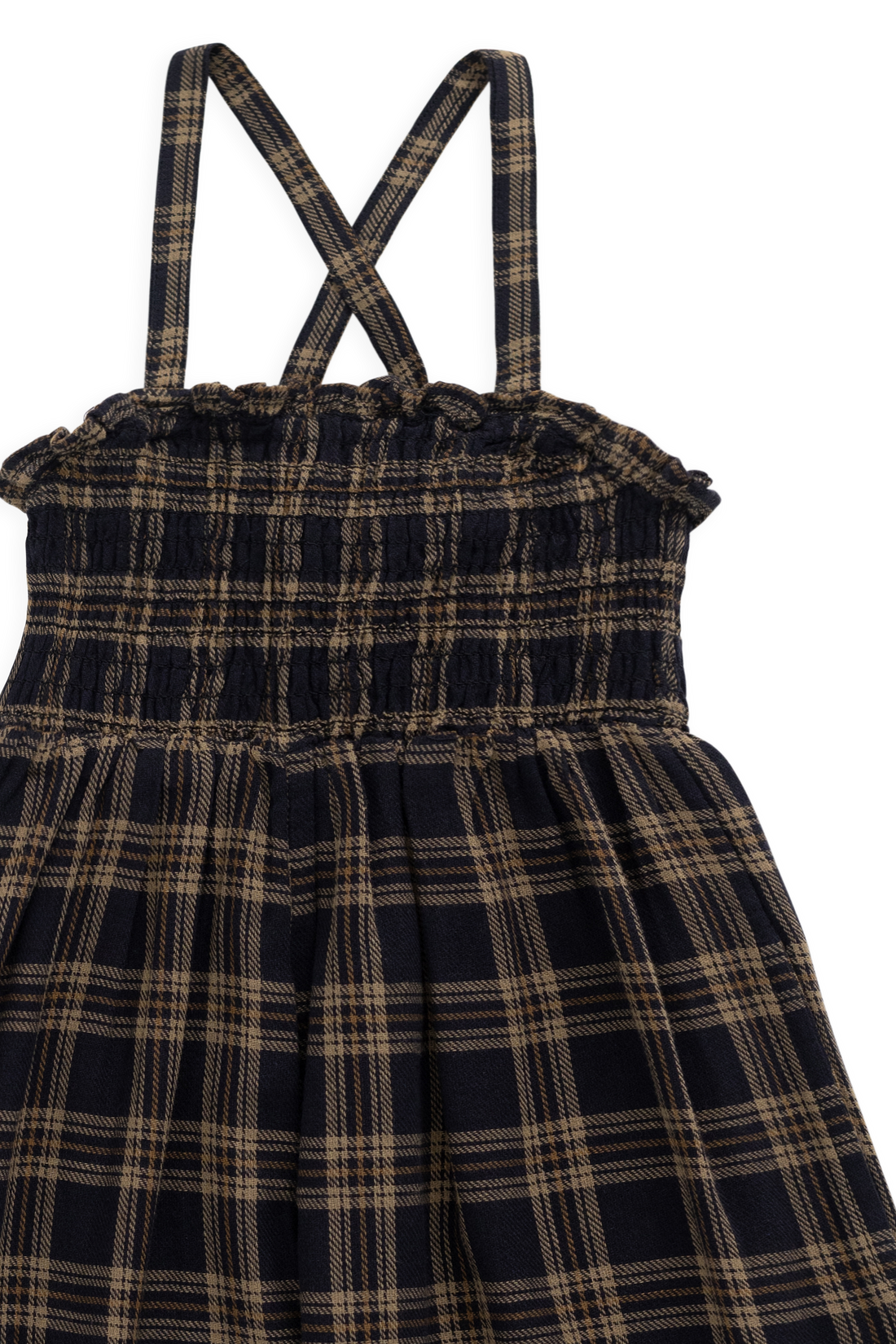 Organic Cotton Arabella Jumpsuit - Woodland Check Childrens Jumpsuit from Jamie Kay NZ